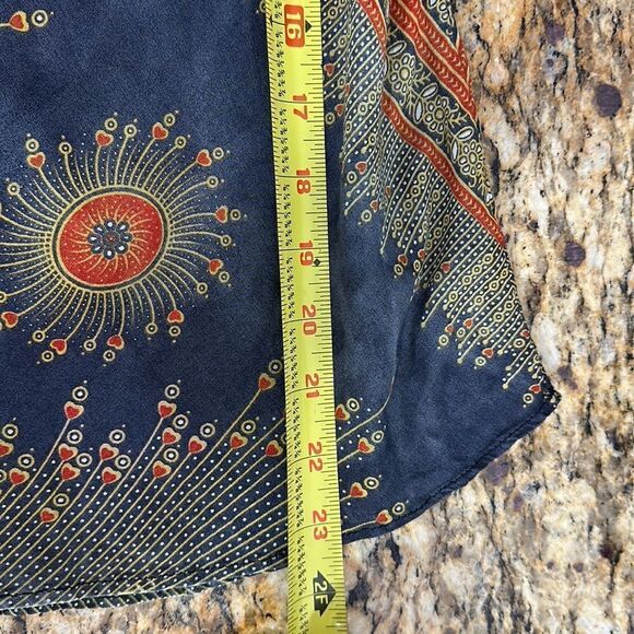 Spaghetti Straps Rayon Printed Tank Top Size S - Picture 7 of 7